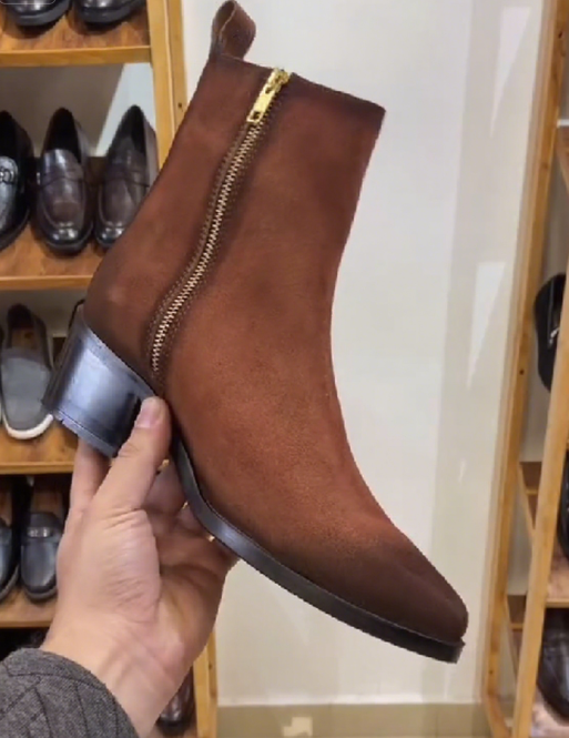 Men's Suede Chelsea Boots