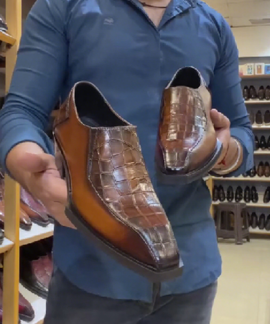 Men's Pointed Toe Slip-on Business Leather Shoes
