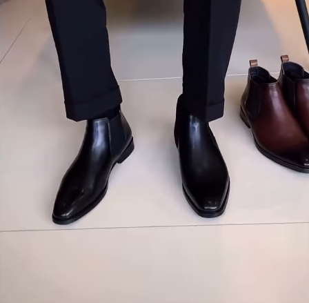 Men's All-black Slip-on Chelsea Boots