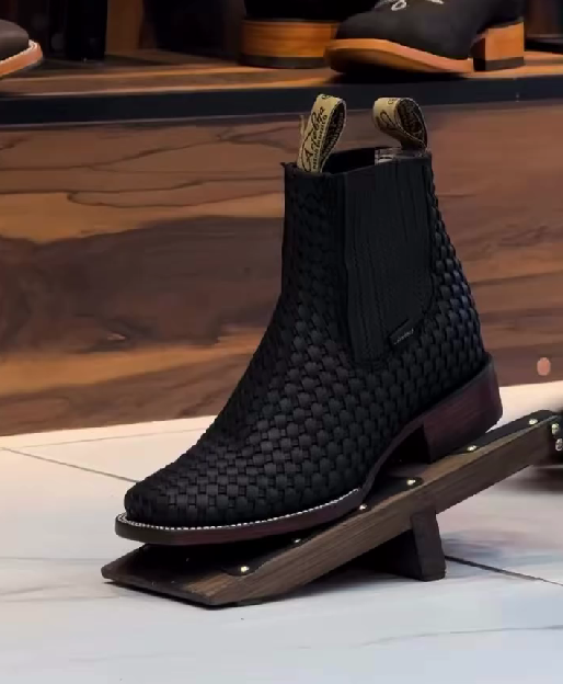 Men's Short Ankle Rodeo Petatillo Boot Square Toe