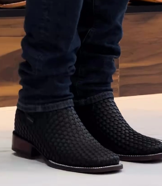 Men's Short Ankle Rodeo Petatillo Boot Square Toe