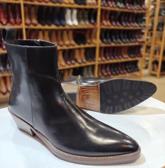 Men's Pointed Hand Crafted Leather Boots