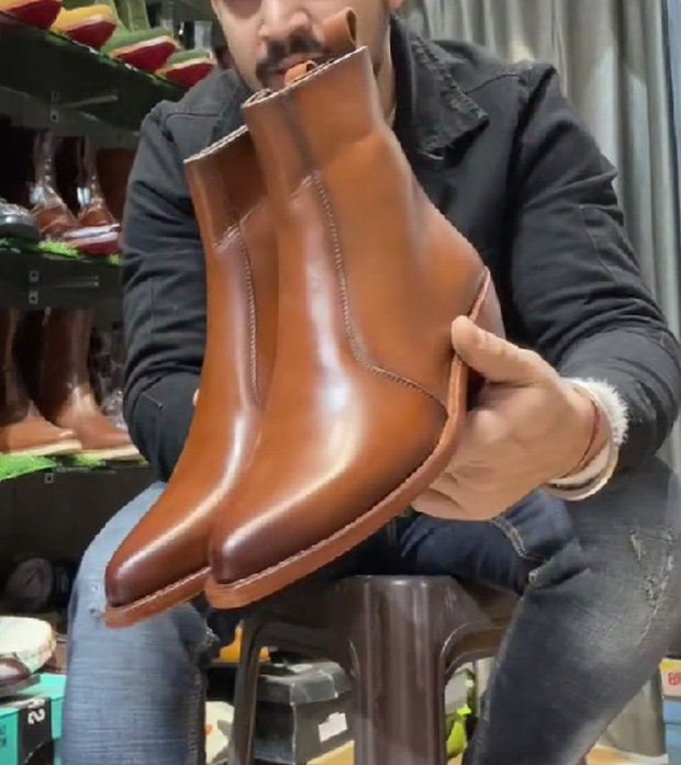 Tan Color Cuban Heel Boots