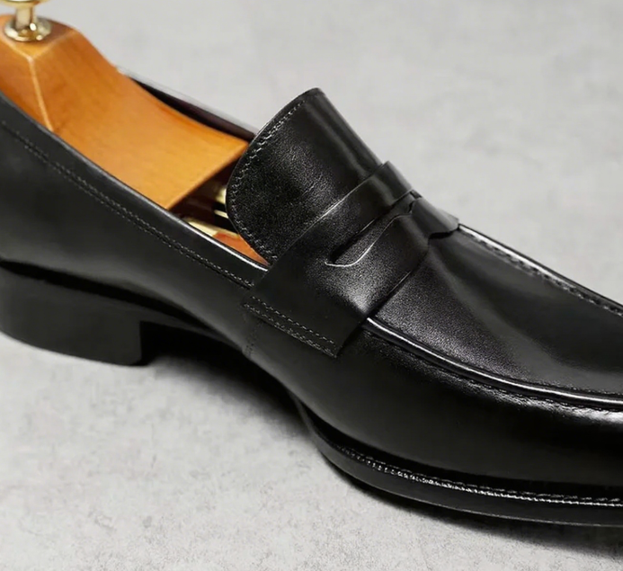 Men's Handmade Dark Brown Loafers Shoes