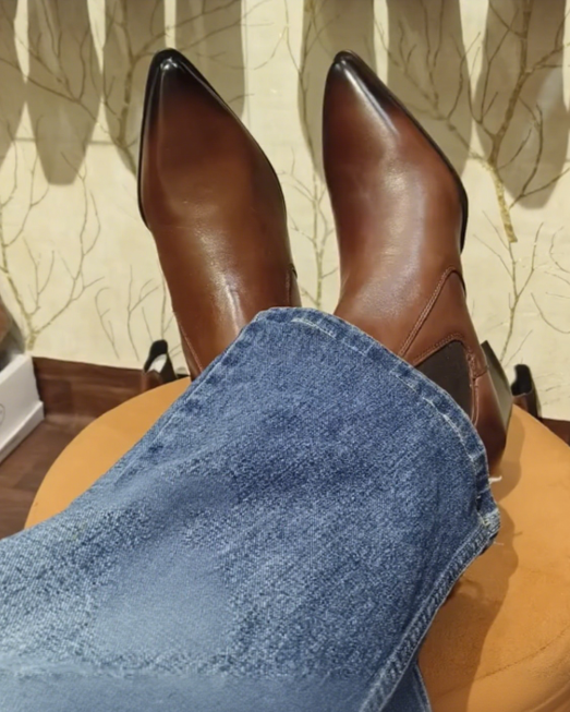 Men's Brown Smudge Toe Chelsea Boots
