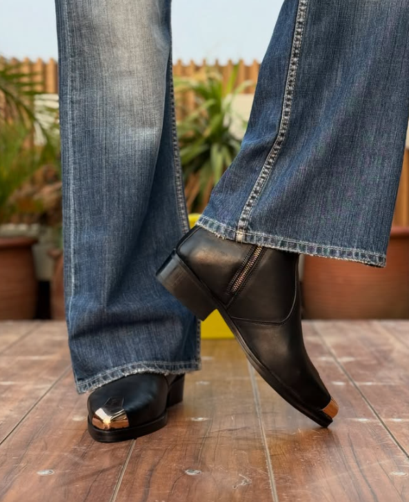 Men's Metal Toe Handmade Leather Ankle Boots