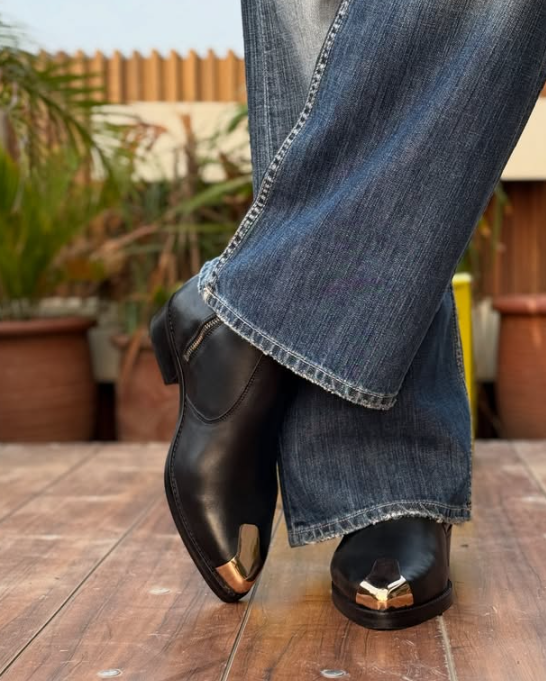 Men's Metal Toe Handmade Leather Ankle Boots