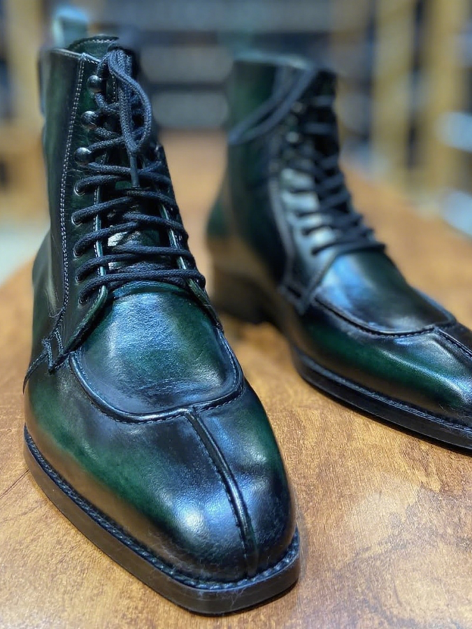 Men's Lace-up Leather Ankle Boots