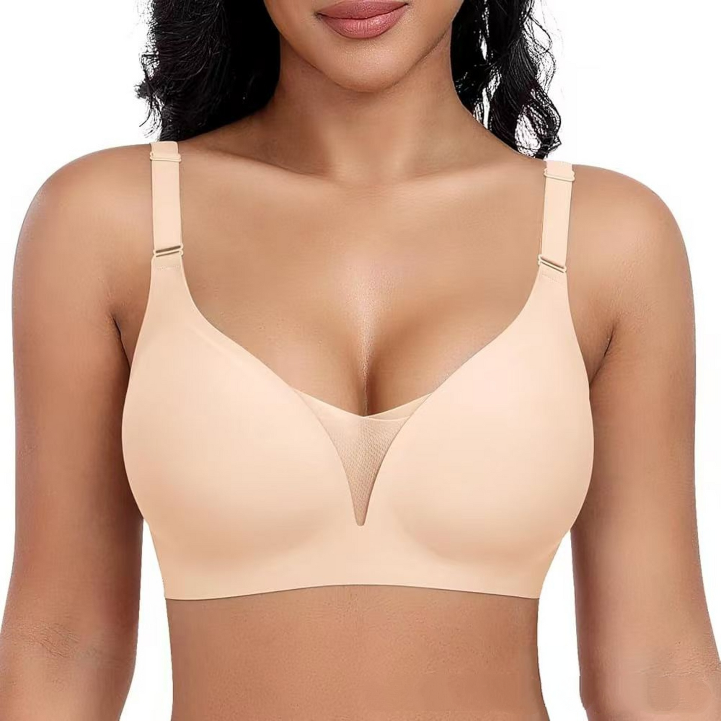 Mesh Deep V Everyday Comfy Bra