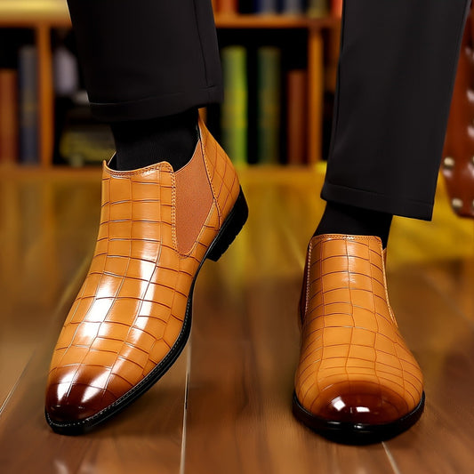 Men's Casual Ankle Chelsea Boots Leather Shoes