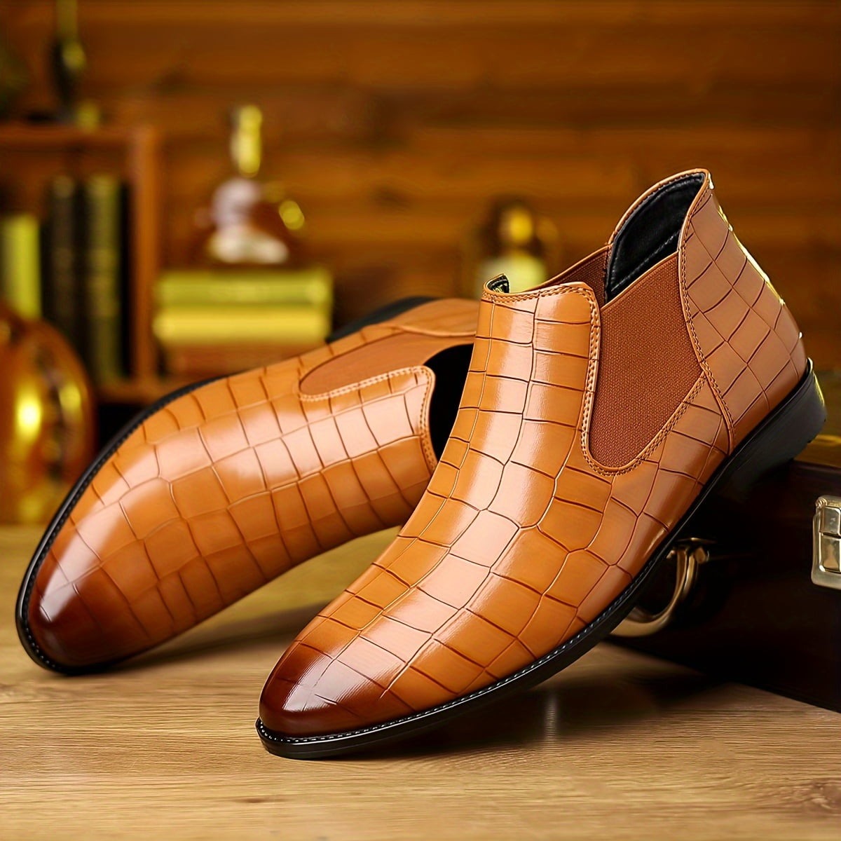 Men's Casual Ankle Chelsea Boots Leather Shoes