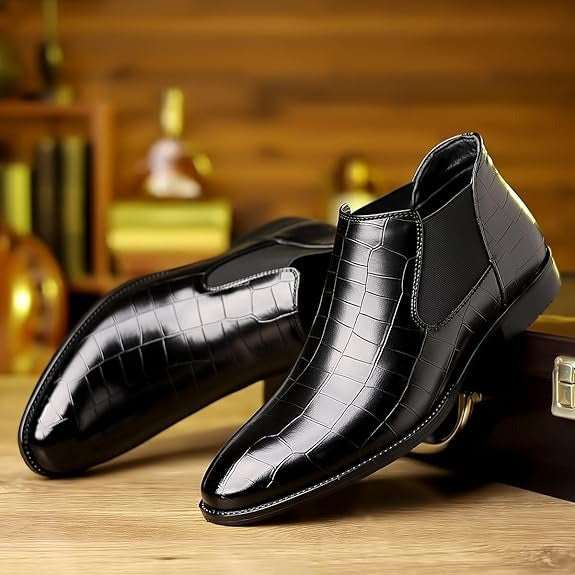 Men's Casual Ankle Chelsea Boots Leather Shoes