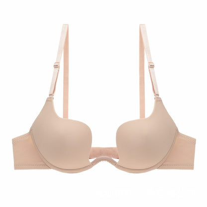 Women's Deep U Multi-Way Push Up Convertible Low Cut Plunge Bra