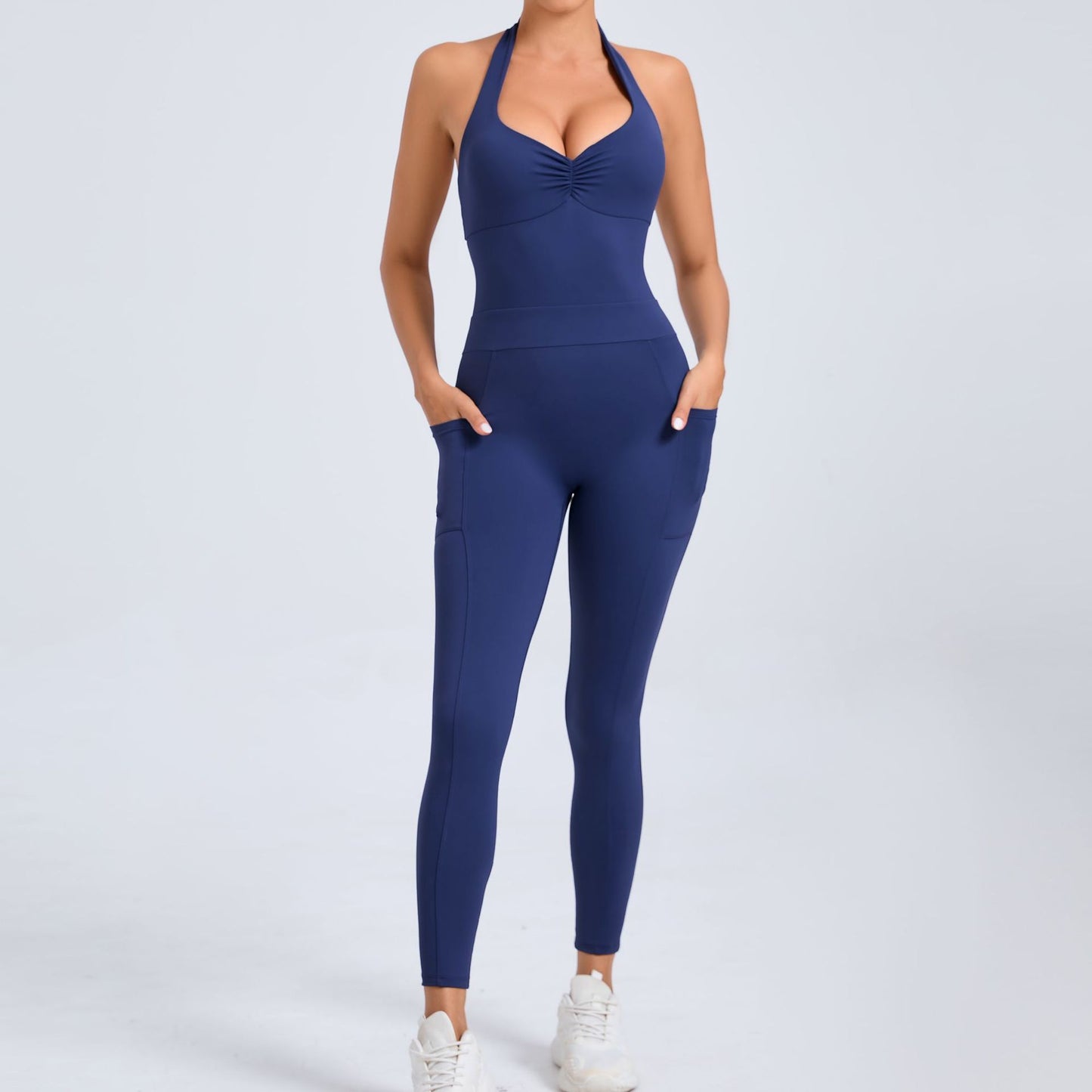 Halter Neck Side Pocket Jumpsuit