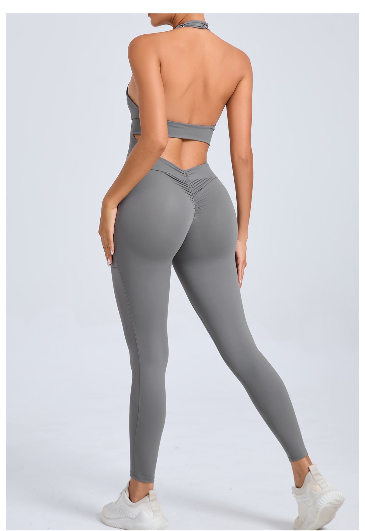 Halter Neck Side Pocket Jumpsuit