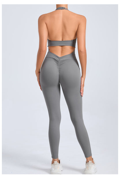 Halter Neck Side Pocket Jumpsuit