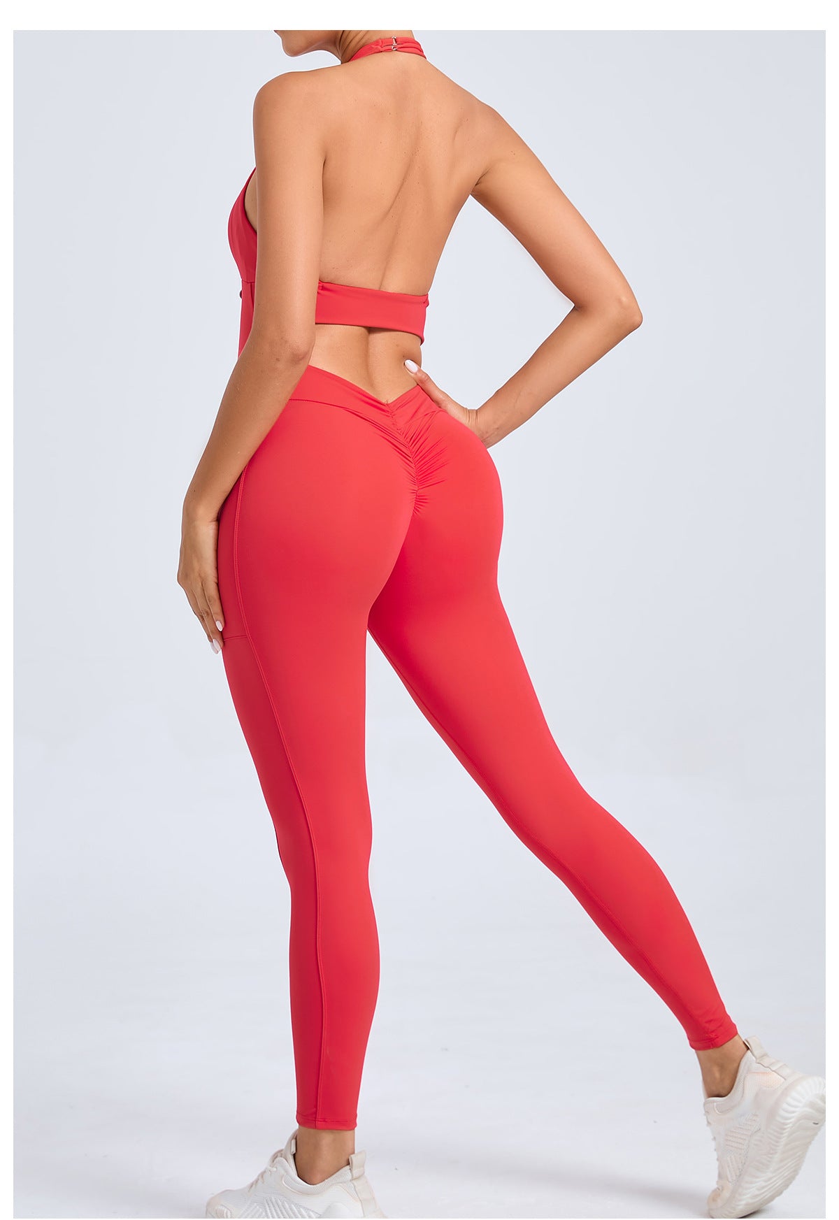 Halter Neck Side Pocket Jumpsuit