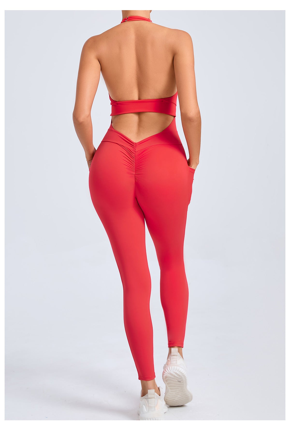 Halter Neck Side Pocket Jumpsuit