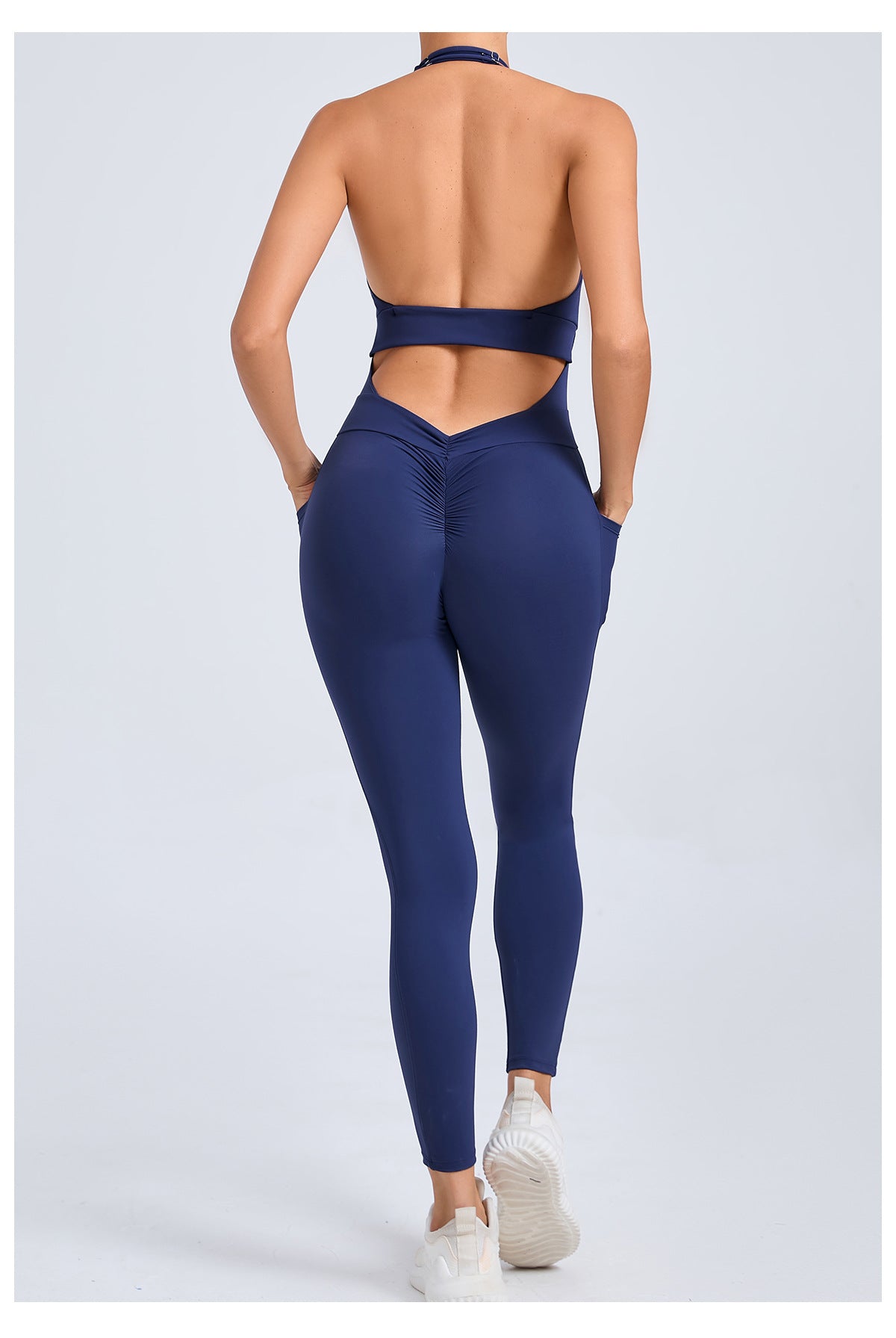 Halter Neck Side Pocket Jumpsuit