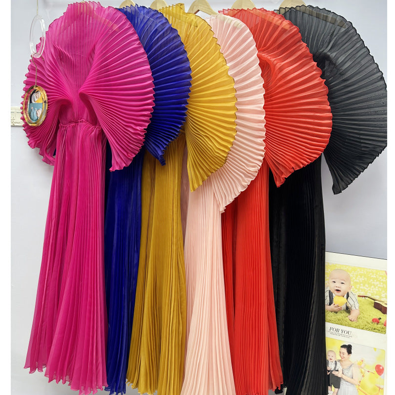 Pleated Maxi Dress