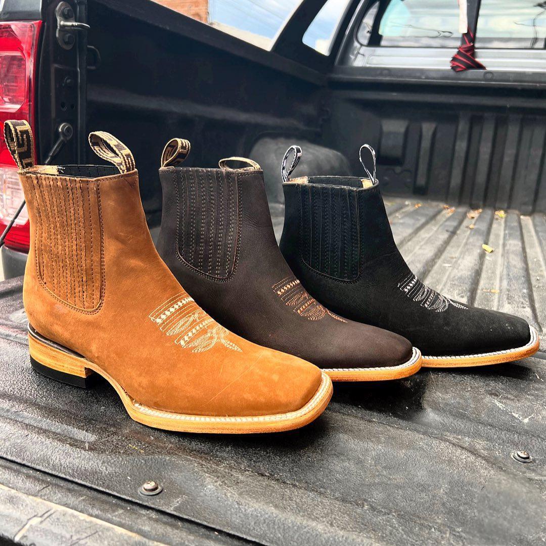 Men's Embroidered Sleeve Chelsea Martin Boots