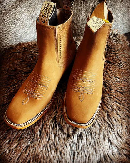 Men's Embroidered Sleeve Chelsea Martin Boots