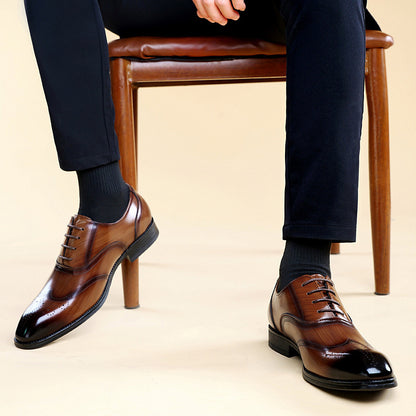 Men's Pointed Toe British Leather Shoes