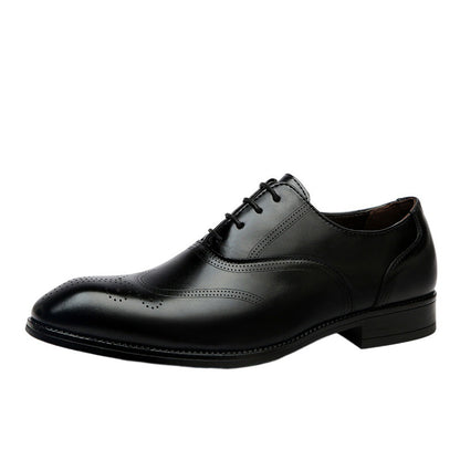 Men's Pointed Toe British Leather Shoes