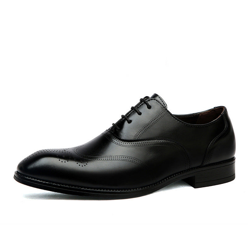 Men's Pointed Toe British Leather Shoes
