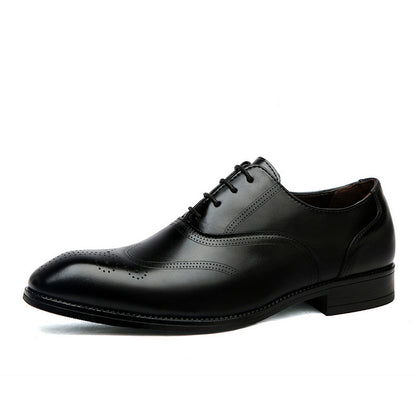 Men's Pointed Toe British Leather Shoes