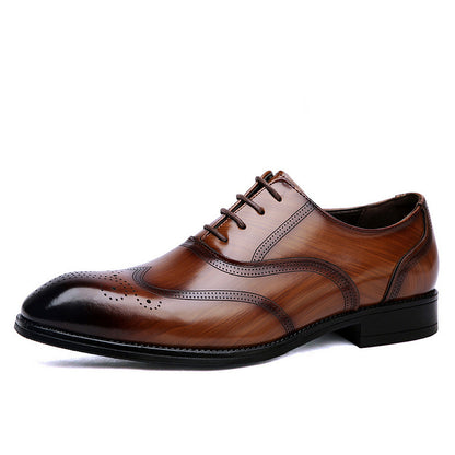 Men's Pointed Toe British Leather Shoes