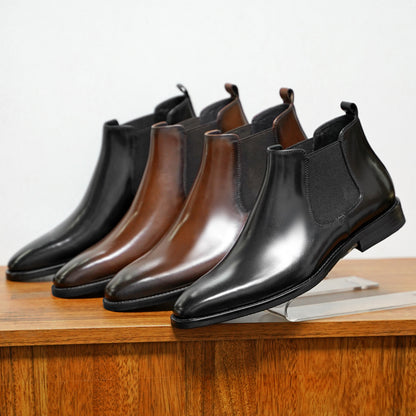 Men's British Vintage Handmade Chelsea Leather Boots