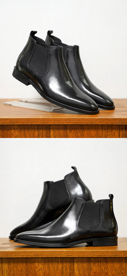 Men's British Vintage Handmade Chelsea Leather Boots