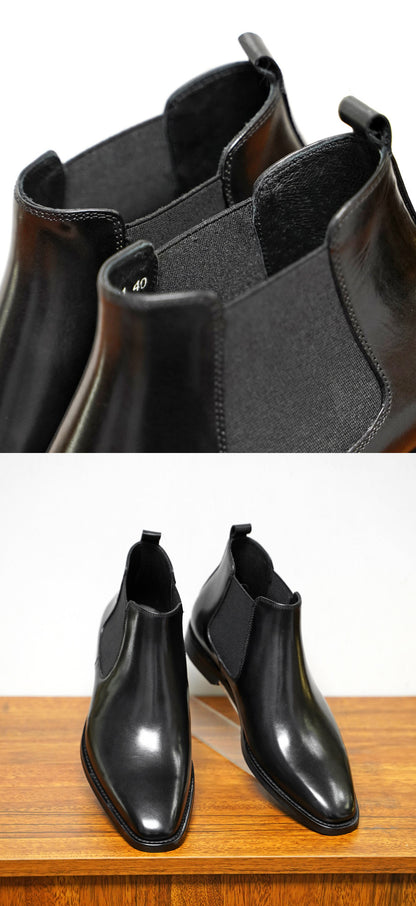 Men's British Vintage Handmade Chelsea Leather Boots