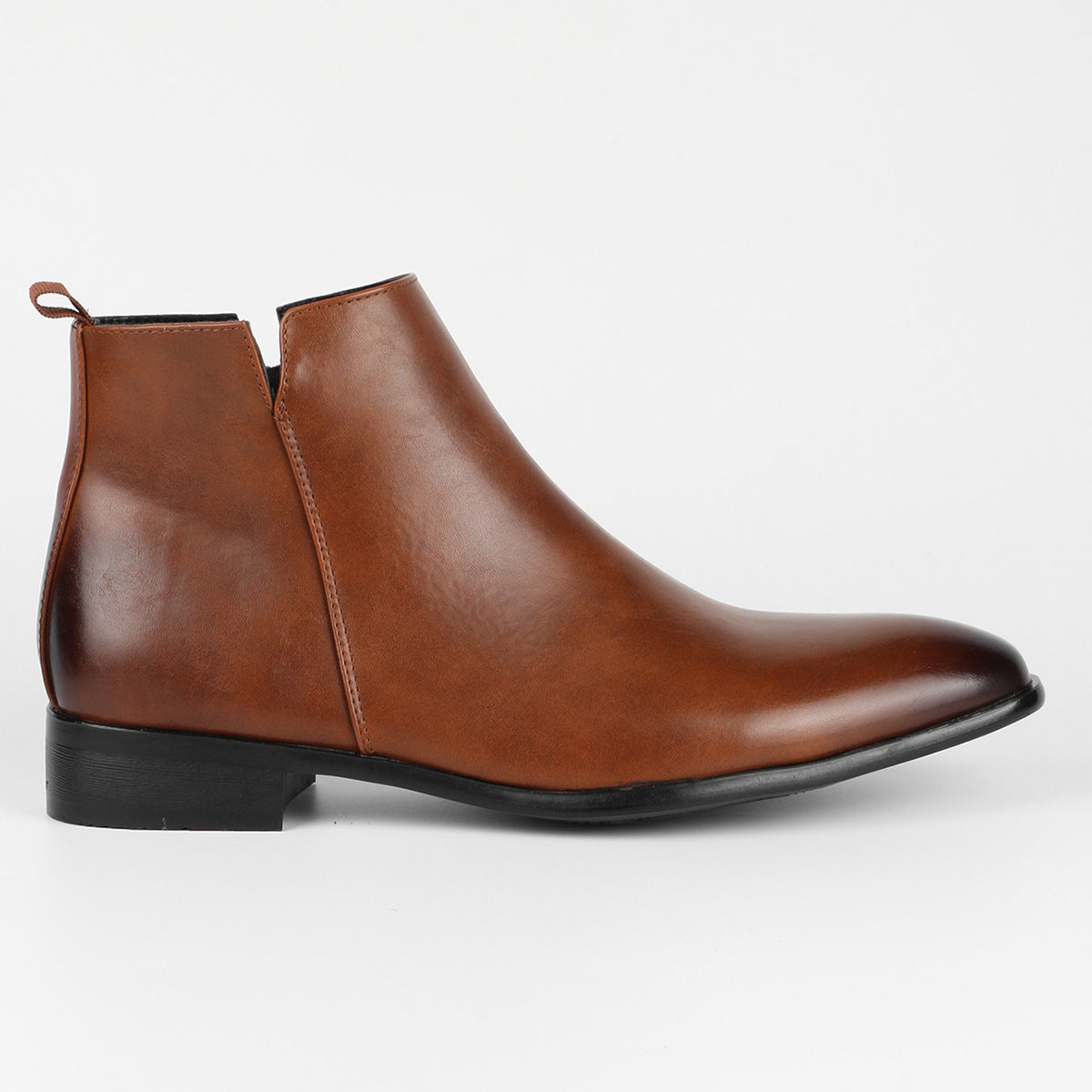 Men's Chelsea Small Square Toe Versatile Fashionable Short Ankle Boots