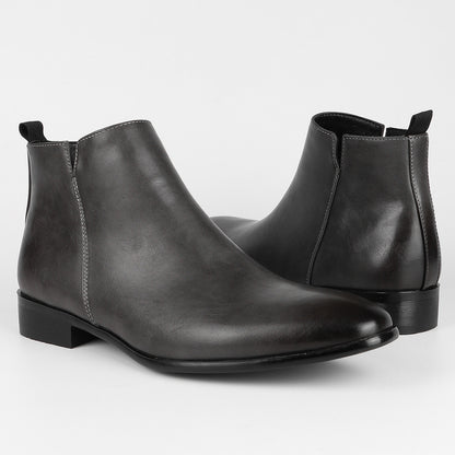 Men's Chelsea Small Square Toe Versatile Fashionable Short Ankle Boots