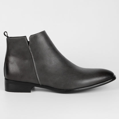 Men's Chelsea Small Square Toe Versatile Fashionable Short Ankle Boots