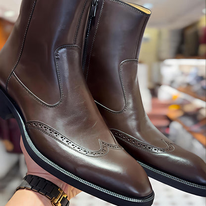 Men's Point-Toe Zip Ankle Boots