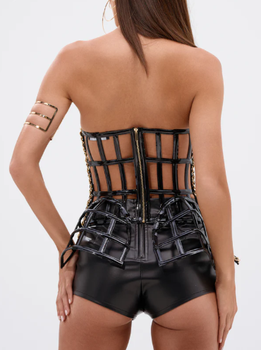 Chain Detail Bustier Top