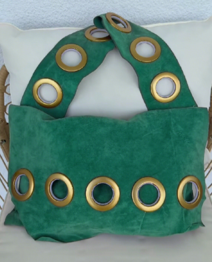 Metal Round Hole Shoulder Bag