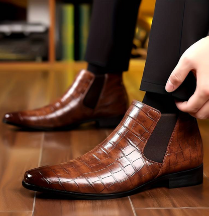 Men's Casual Ankle Chelsea Boots Leather Shoes