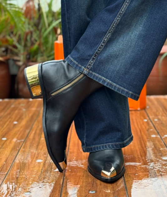 Ultimate Golden Toes & Heel Pointed Boots