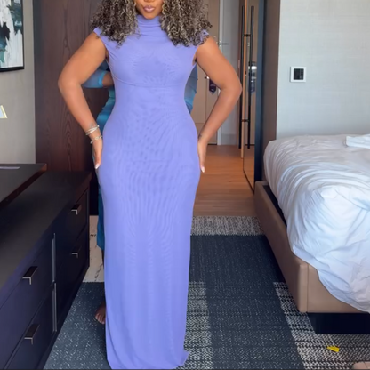 High Waist Slim Sexy Sleeveless Long Dress