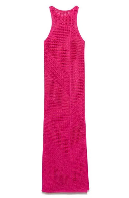Open Stitch Maxi Cover-up Dress