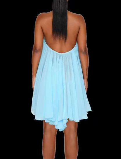 Sexy Halter Neck Loose Mini Dress