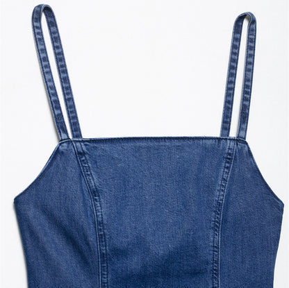 Denim Halter Dress