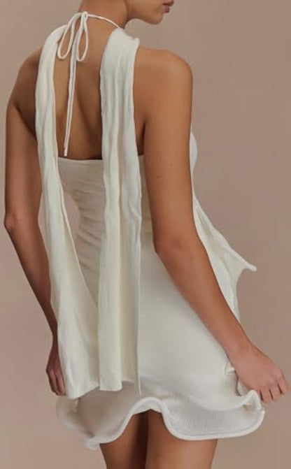 Halter Knit Mini Dress