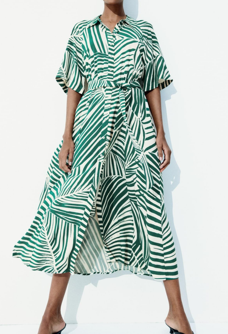 Tie-belt Shirt Dress