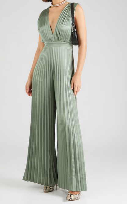 Sleeveless Deep V Sexy High Waisted Jumpsuit