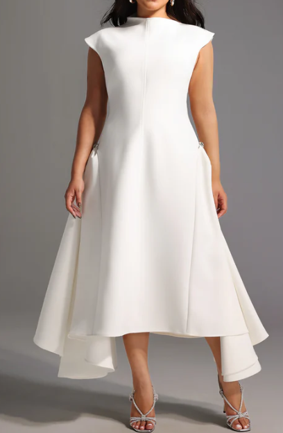 Sleeveless Asymmetric Maxi Dress